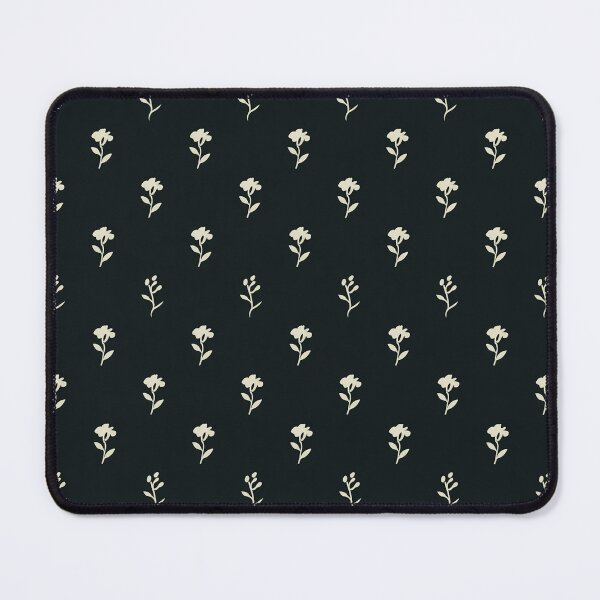 Item preview, Floral Sprig Pattern Black and Cream designed and sold by Mindful Wall Art Studio.