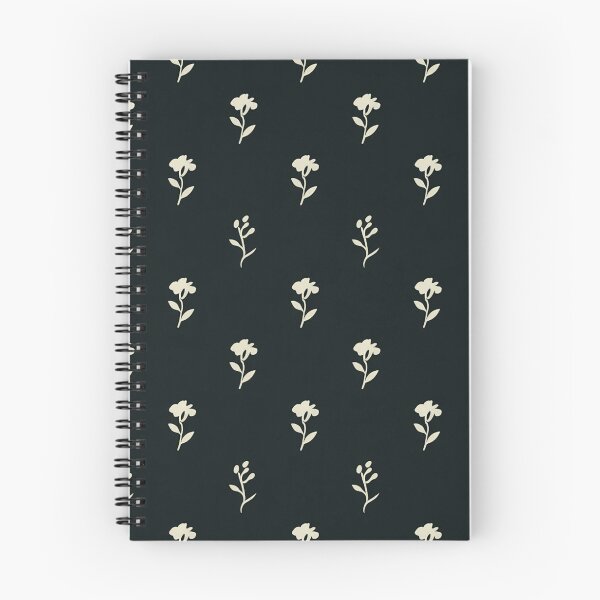 Item preview, Floral Sprig Pattern Black and Cream designed and sold by Mindful Wall Art Studio.