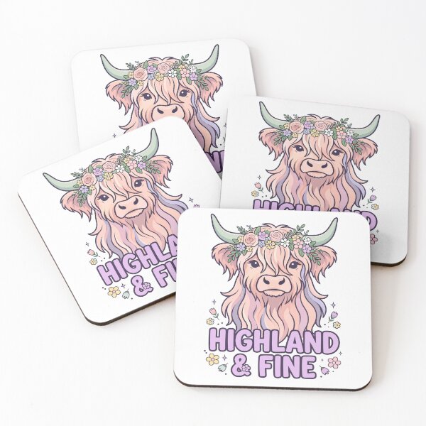 Item preview, Highland and Fine Cute Highland Cow Flower Crown T-Shirt designed and sold by ApparelOutpost.