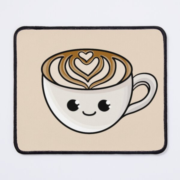 Item preview, Latte Coffe Espresso Kawaii Food Art designed and sold by Super Neon Pixels .
