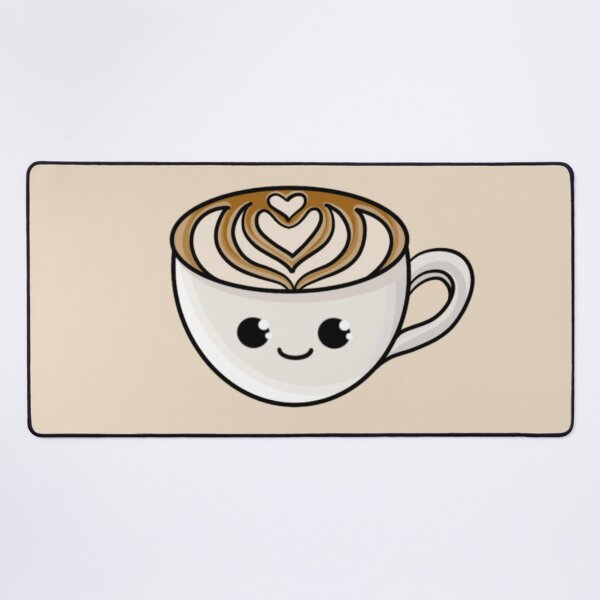 Item preview, Latte Coffe Espresso Kawaii Food Art designed and sold by Super Neon Pixels .
