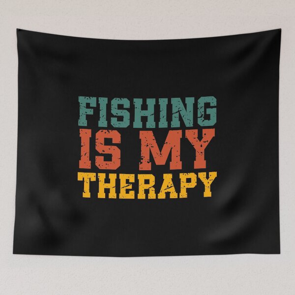 Item preview, Fishing Is My Therapy | Vintage Fishing Quote | Retro Outdoor & Relaxation Humor designed and sold by stylishdzign.
