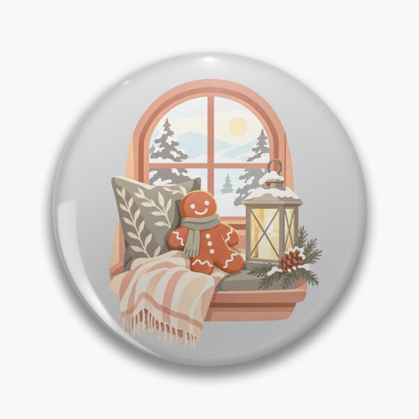 Item preview, Cozy Winter Gingerbread Window Scene designed and sold by hattie's.