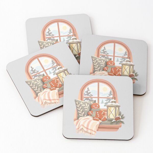Item preview, Cozy Winter Gingerbread Window Scene designed and sold by hattie's.