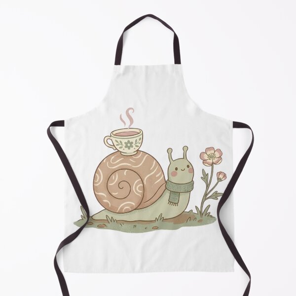 Item preview, Slow Life Snail in Cozy Scarf with Teacup Design designed and sold by abdelski.