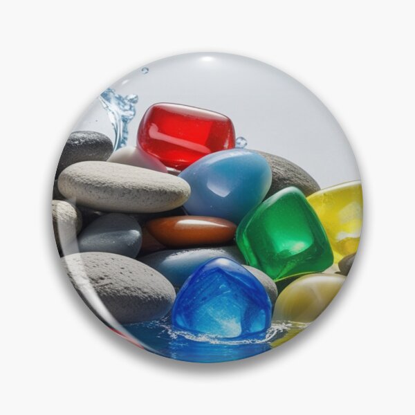 Item preview, Colorful Pebbles & Crystal Water Splash – Vibrant Zen Nature Design. designed and sold by fbtrisha.