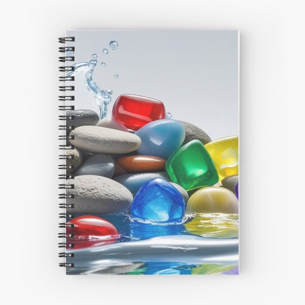 Item preview, Colorful Pebbles & Crystal Water Splash – Vibrant Zen Nature Design. designed and sold by fbtrisha.
