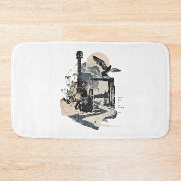 Item preview, Songs for a Quieter World Vintage Folk Guitar Collage designed and sold by zzz888.