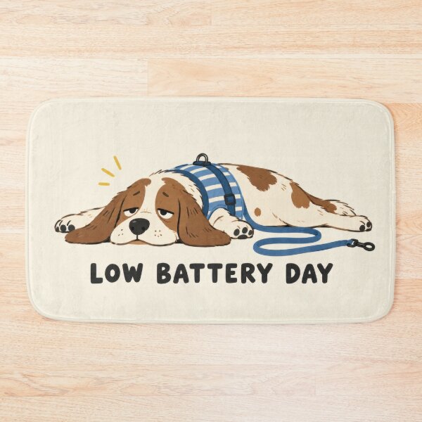 Item preview, Low battery day for a tired dog designed and sold by anytka.