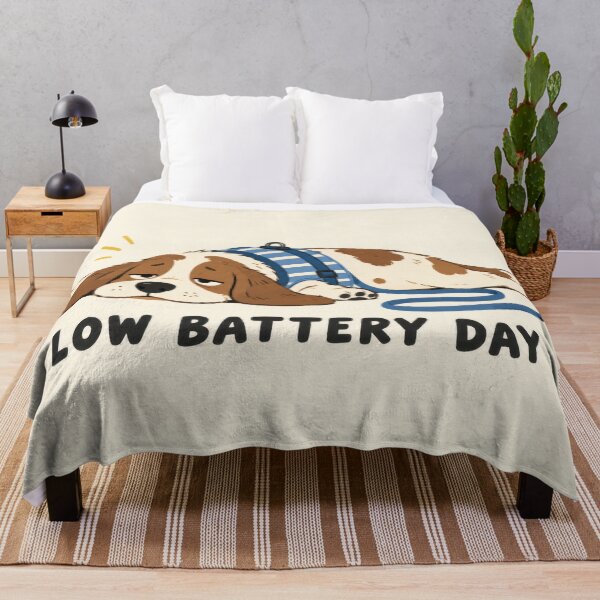 Item preview, Low battery day for a tired dog designed and sold by anytka.