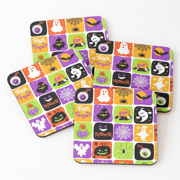 Item preview, Spooky Halloween Icons Seamless Pattern designed and sold by interdesigner.