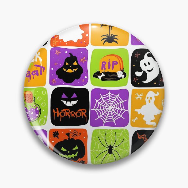 Item preview, Spooky Halloween Icons Seamless Pattern designed and sold by interdesigner.