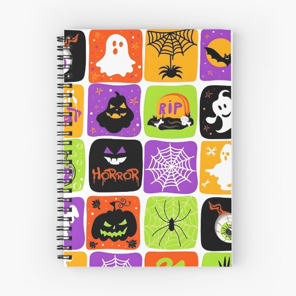 Item preview, Spooky Halloween Icons Seamless Pattern designed and sold by interdesigner.