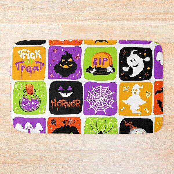 Item preview, Spooky Halloween Icons Seamless Pattern designed and sold by interdesigner.