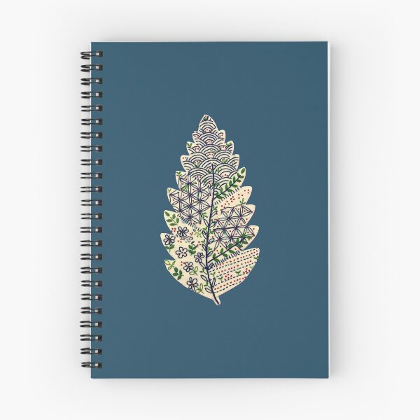 Item preview, fern leaf in sashiko mix cute design designed and sold by Maewshooter.