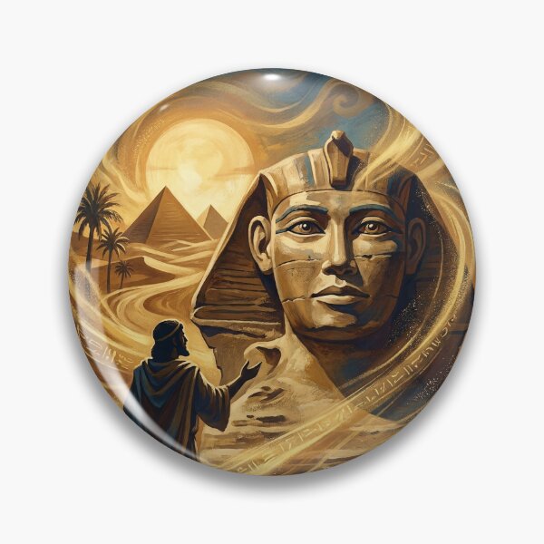 Item preview, Mysterious Sphinx Riddle Scene Beneath a Desert Sun designed and sold by Lucid Dream Pixel.