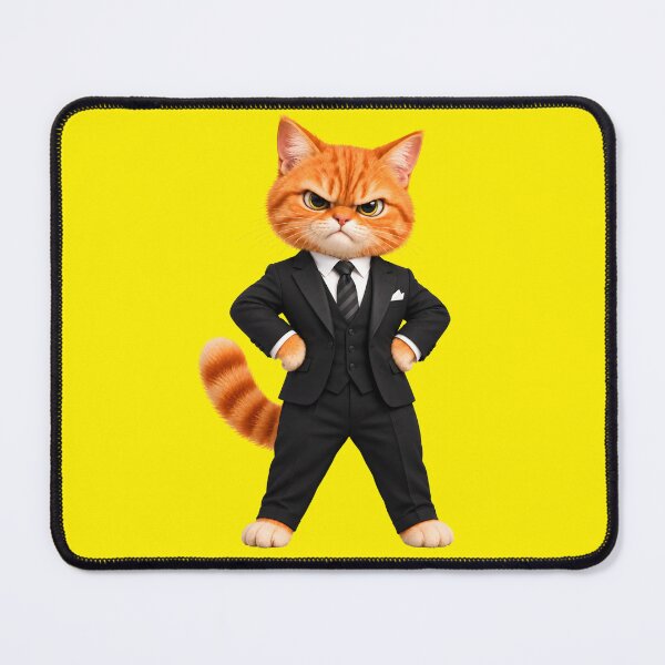 Item preview, Fierce Orange Cat in Black Suit designed and sold by MagicCrystal.