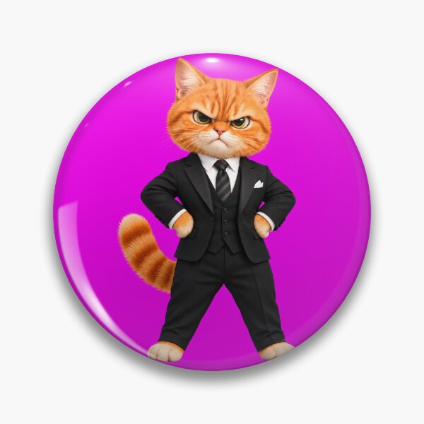 Item preview, Fierce Orange Cat in Black Suit designed and sold by MagicCrystal.