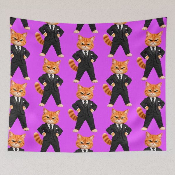 Item preview, Fierce Orange Cat in Black Suit designed and sold by MagicCrystal.