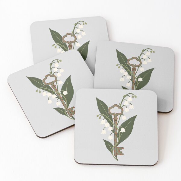 Item preview, Vintage Key with Lily of the Valley Flowers designed and sold by hattie's.