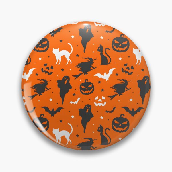 Item preview, Orange Halloween Silhouettes Seamless Pattern designed and sold by interdesigner.
