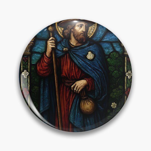 Item preview, Saint James Pilgrim Stained Glass designed and sold by Sybille-Yates.