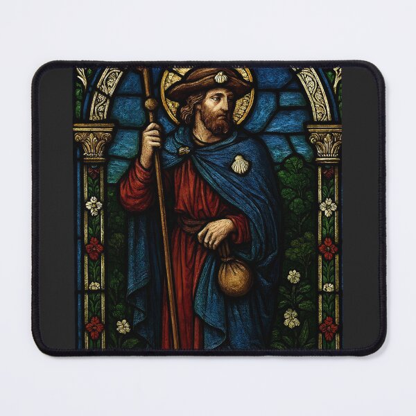 Item preview, Saint James Pilgrim Stained Glass designed and sold by Sybille-Yates.