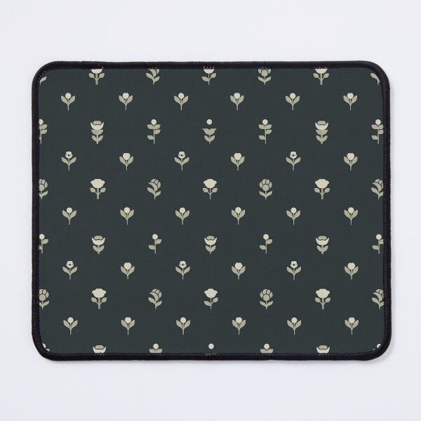 Item preview, Teal Retro Tulip Folk Pattern Sage and Cream designed and sold by Mindful Wall Art Studio.