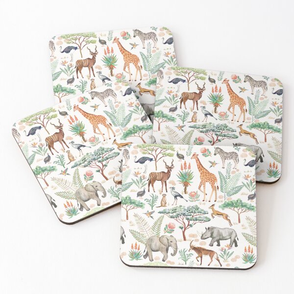 Item preview, Watercolor Safari Herd Animals designed and sold by TigaTiga.