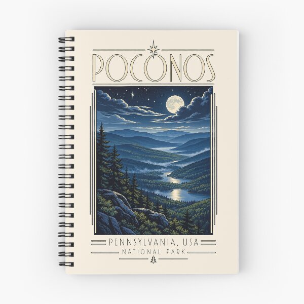 Item preview, Poconos, Pennsylvania, USA [Vintage Illustration] designed and sold by elektronen.