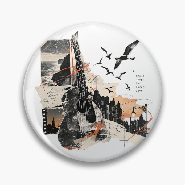 Item preview, Small Songs For Larger Days Folk Guitar Collage designed and sold by zzz888.
