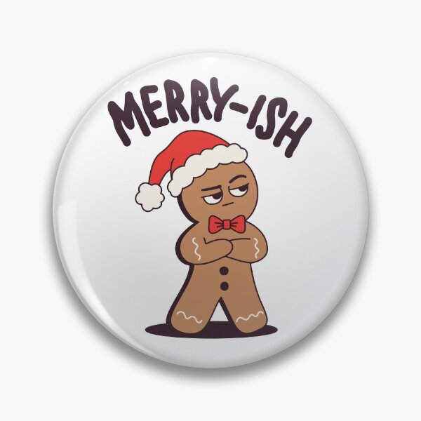 Item preview, Merry-ish | Bored Gingerbread Christmas Humor Mascot designed and sold by MarleneCanto.