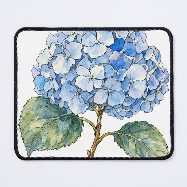 Item preview, Vintage Blue Hydrangea Flower Bloom Watercolor designed and sold by Jessie's Palette.