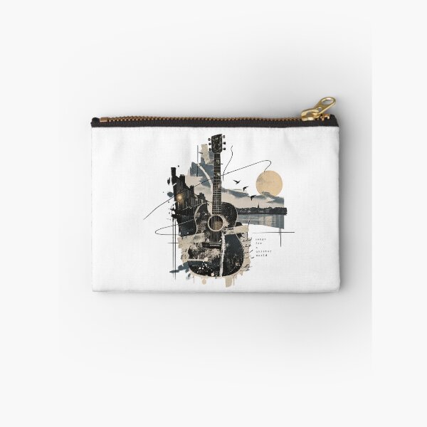 Item preview, Songs for a Quieter World Distressed Acoustic Guitar Collage designed and sold by zzz888.