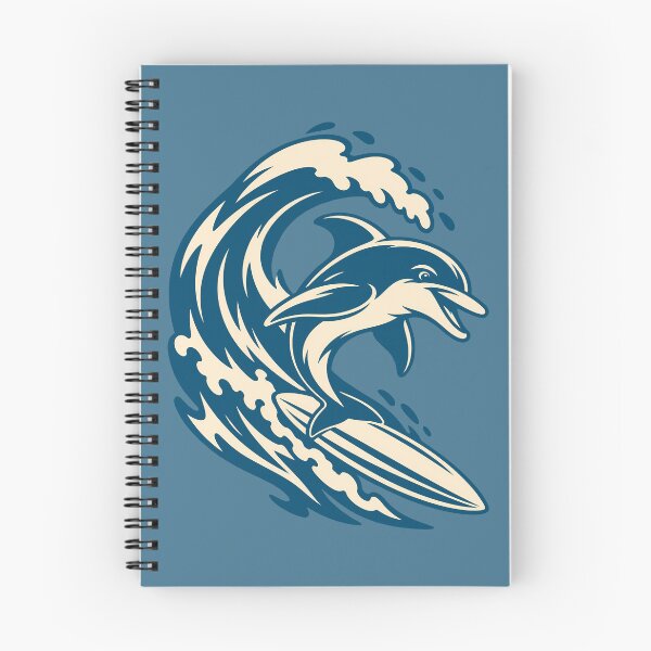Item preview, Dolphin Surfing Vintage Ocean Wave designed and sold by karamram.