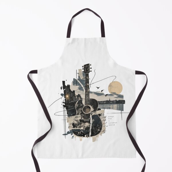 Item preview, Songs for a Quieter World Distressed Acoustic Guitar Collage designed and sold by zzz888.