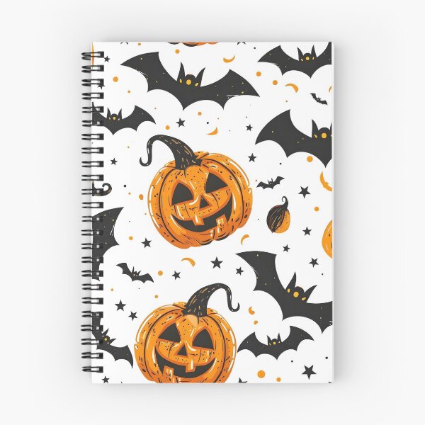 Item preview, Hand Drawn Spooky Pumpkins and Bats Seamless Pattern designed and sold by interdesigner.