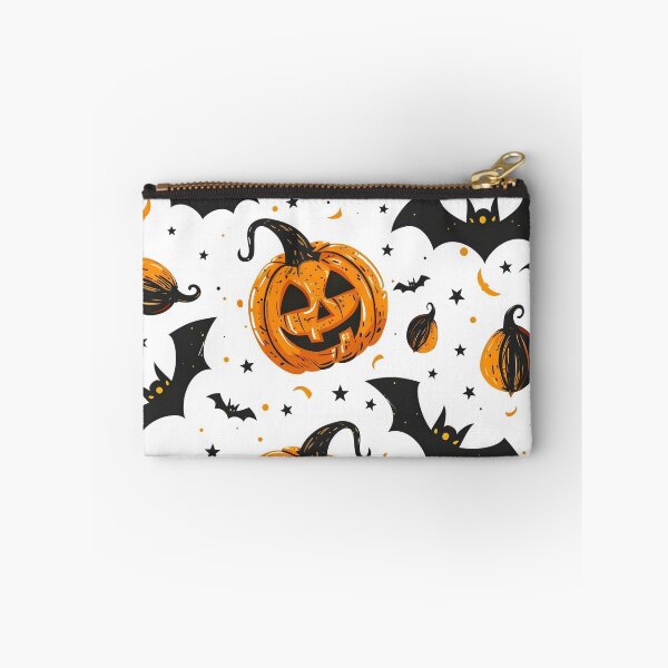 Item preview, Hand Drawn Spooky Pumpkins and Bats Seamless Pattern designed and sold by interdesigner.