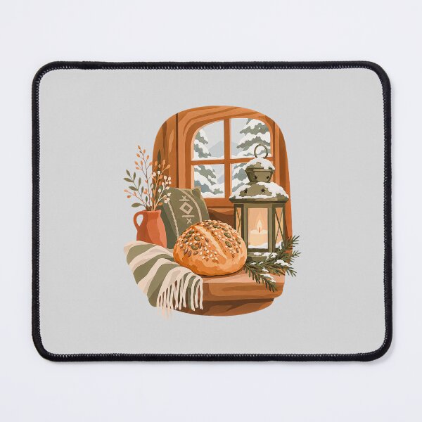 Item preview, Cozy Winter Still Life with Bread and Lantern designed and sold by hattie's.