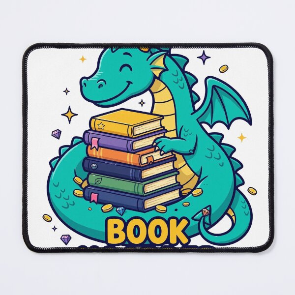 Item preview, Book Hoarder Funny Dragon Reading T-Shirt designed and sold by ApparelOutpost.
