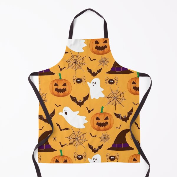 Item preview, Halloween Pumpkin, Ghost, Witch Hat and Spiderweb Seamless Pattern designed and sold by interdesigner.