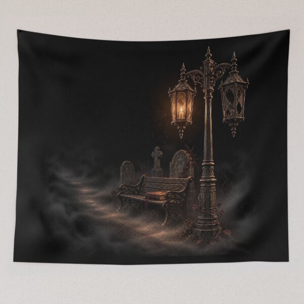 Item preview, Victorian Street Lamp | Gothic Cemetery Dark Academia Art designed and sold by Briarmoire.