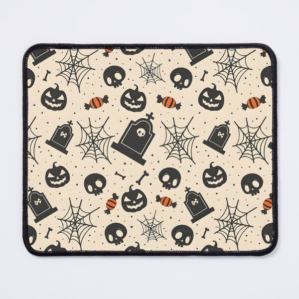 Item preview, Spooky Halloween Skull, Tombstone and Spiderweb Seamless Pattern designed and sold by interdesigner.