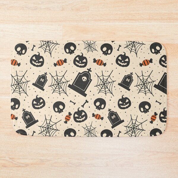 Item preview, Spooky Halloween Skull, Tombstone and Spiderweb Seamless Pattern designed and sold by interdesigner.
