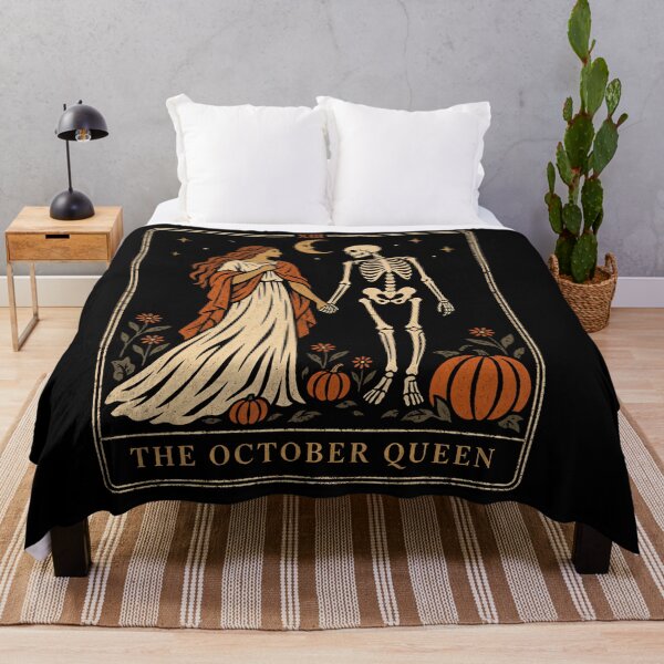 Item preview, October Queen Vintage Halloween Skeleton Tarot designed and sold by LouisaOReilly.