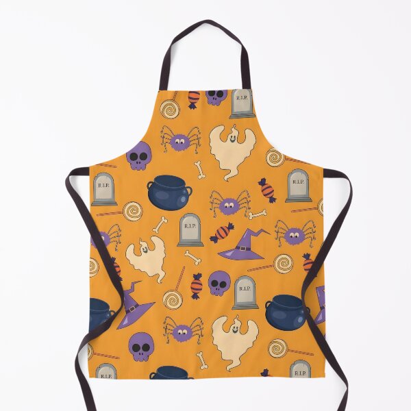 Item preview, Cute Halloween Witch Cauldron, Ghost and Candy Seamless Pattern designed and sold by interdesigner.