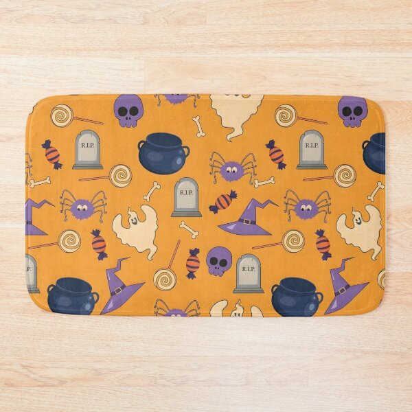 Item preview, Cute Halloween Witch Cauldron, Ghost and Candy Seamless Pattern designed and sold by interdesigner.
