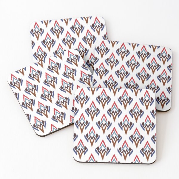 Item preview, A distinctive Ikat-inspired pattern featuring rhythmic geometric shapes designed and sold by Line-Aura.