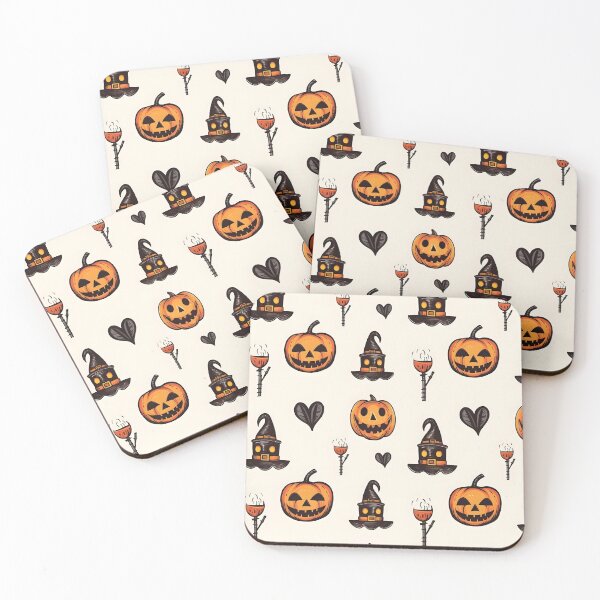 Item preview, Spooky Halloween Pumpkin, Witch Hat and Torch Seamless Pattern designed and sold by interdesigner.