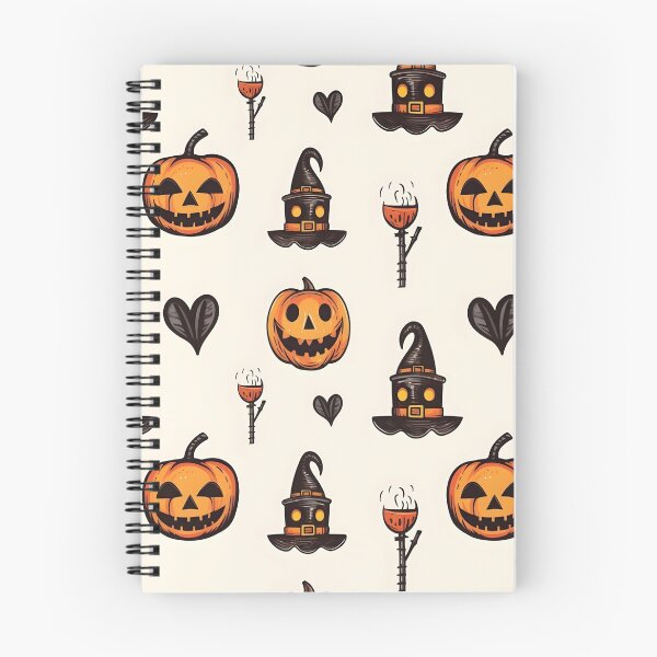 Item preview, Spooky Halloween Pumpkin, Witch Hat and Torch Seamless Pattern designed and sold by interdesigner.
